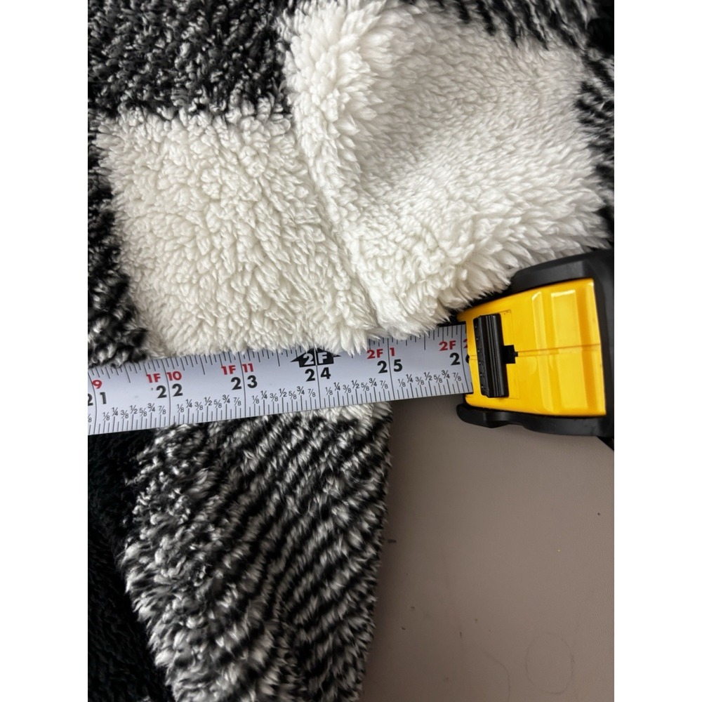 Women's Sweater Canyon Creek Black And White‎ Plaid Size XL Zip - Picture 6 of 10